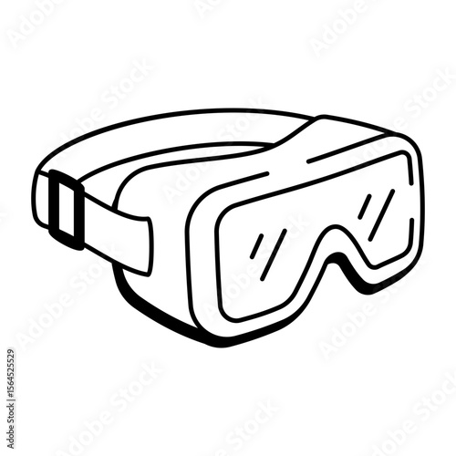 A hand drawn style icon showing vr headset
