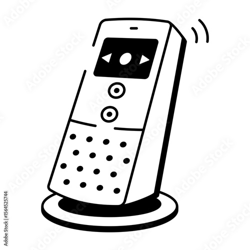 A sketchy style icon showing smart speaker
