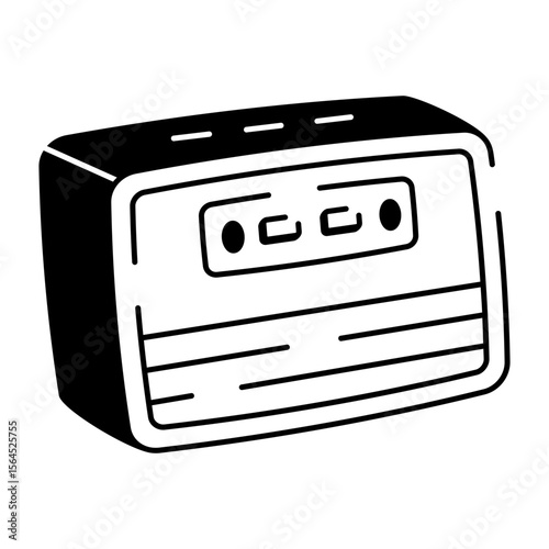 A doodle style icon depicting wireless speaker
