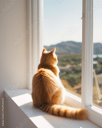Cat in the Window Light