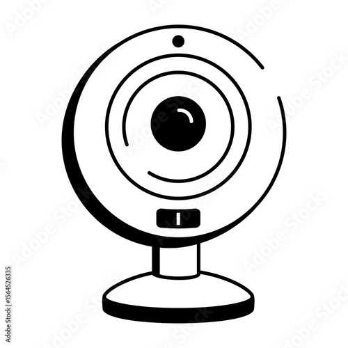 A sketchy style icon depicting webcam
