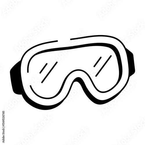 A sketchy style icon showing vr glasses
