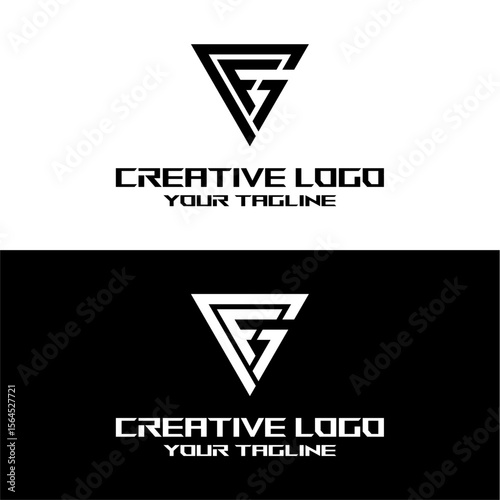 creative letter logo gf design vector