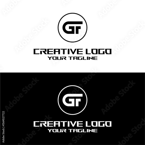creative letter logo gf design vector