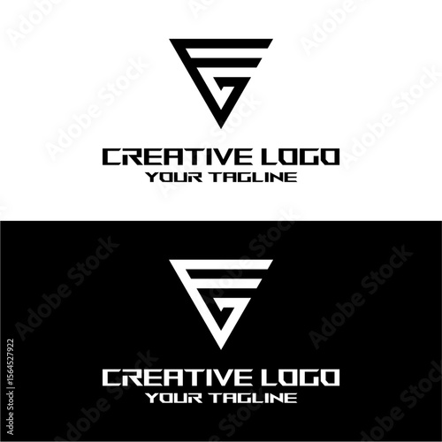 creative letter logo gf design vector