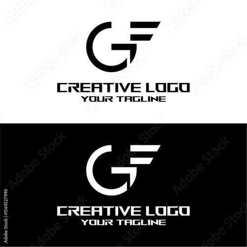 creative letter logo gf design vector