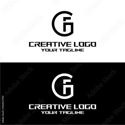 creative letter logo gf design vector