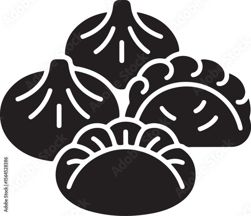 Dumplings (including Chinese, Japanese, and European varieties) silhouette