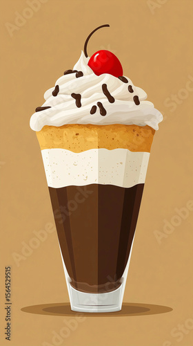 Vertical banner with dessert photo for mobile website