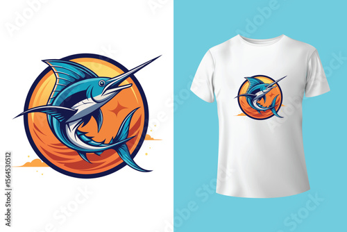 Fishing t shirt design vector, vintage fishing tshirt graphic illustration, Fishing vector emblem