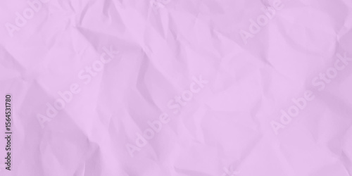 Pink clean crumpled paper background. Horizontal crumpled empty paper template for posters and banners. Vector illustration