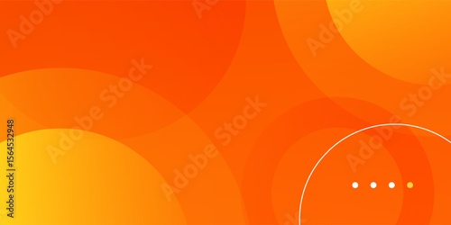Abstract banner with orange color background. Vector illustration