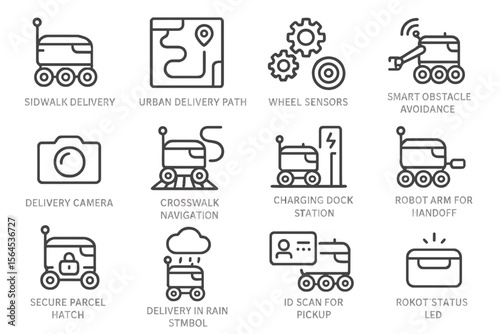 Urban delivery robotics technology with sensors and navigation systems