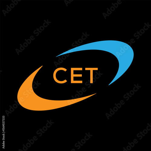 Dynamic Tech Logo Design with CET Letters and Abstract Motion Elements – Modern Business Identity .CET Letter Logo.
