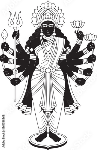 Goddess Durga with Trishul Silhouette Design

Durga Face with Third Eye Vector Art

Traditional Durga Puja Celebration Silhouette

Durga Idol with Lion and Mahishasura Vector

Devotional Durga Puja Sc
