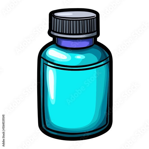 blue glass bottle