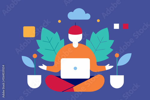 Digital Detox Abstract Person Disconnecting