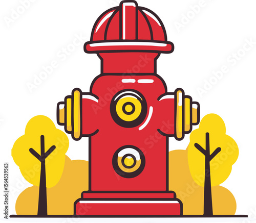 full-shot of a Fire Hydrant icon The background c
