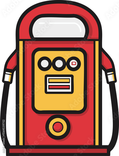 full-shot of a Gas Pump icon The background color