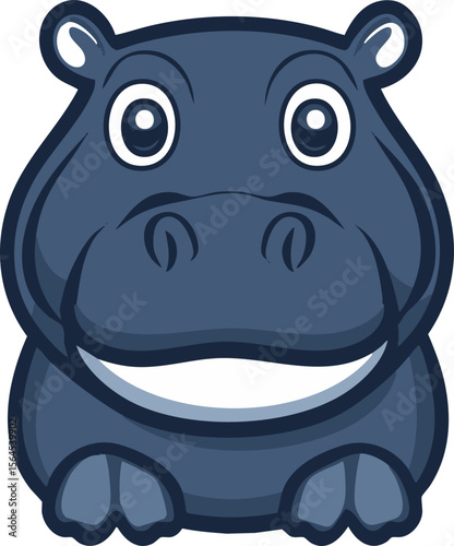 full-shot of a Hippo Head icon The background col