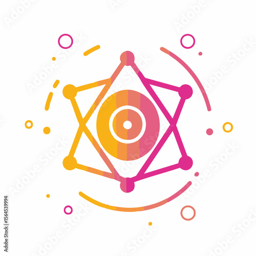 full-shot of a Icosahedron icon The background co