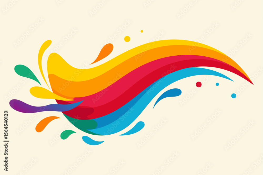 Fototapeta premium Inspiration Vibrant Brush Strokes Artistic Flair