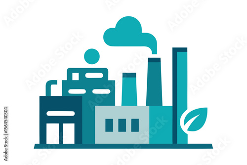 Pollution Control Concept Clean Air Symbol Stylized