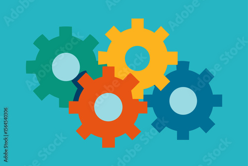 Problem Solving Concept Gears Interlocked Abstract