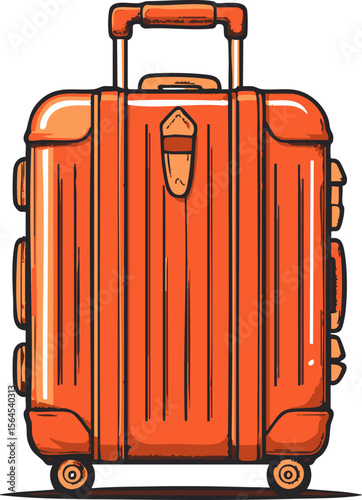 full-shot of a Luggage icon The background color