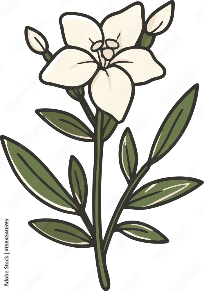 Naklejka premium full-shot of a Oleander icon The background color