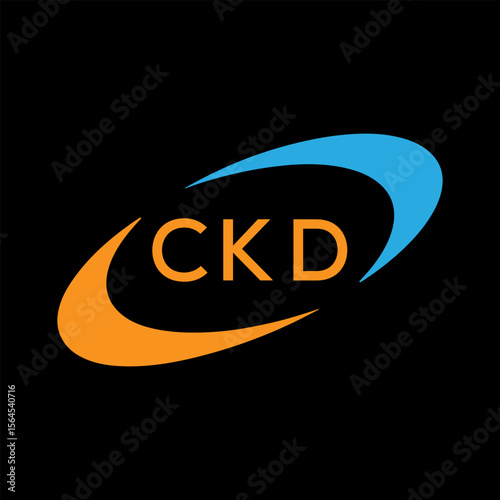 Dynamic Tech Logo Design with CKD Letters and Abstract Motion Elements – Modern Business Identity .CKD Letter Logo.

