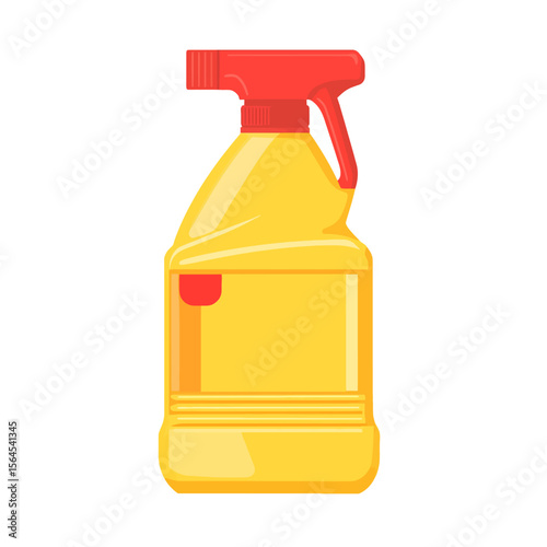 Yellow spray bottle isolated 