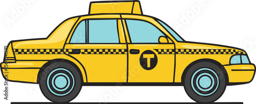 full-shot of a Taxi icon The background color sho