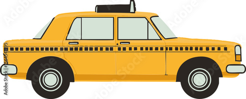 full-shot of a Taxi Car icon The background color