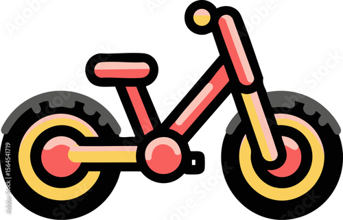 full-shot of a Tricycle icon The background color