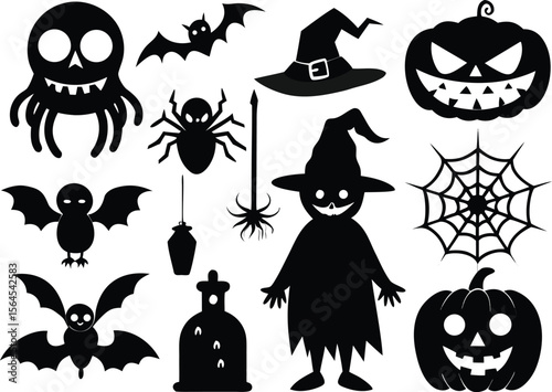 Happy halloween day element background vector