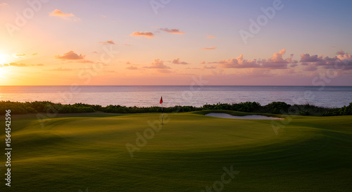 Golden sunset over a golf course (4)