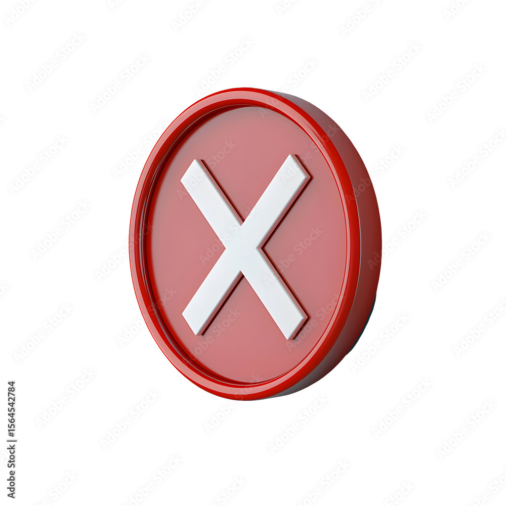 Obraz premium Red circle with a white cross on black background minimal illustration