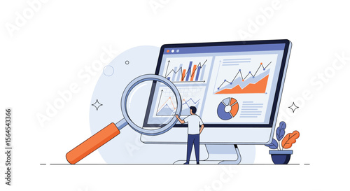 Analyzing business performance trends with digital charting tools