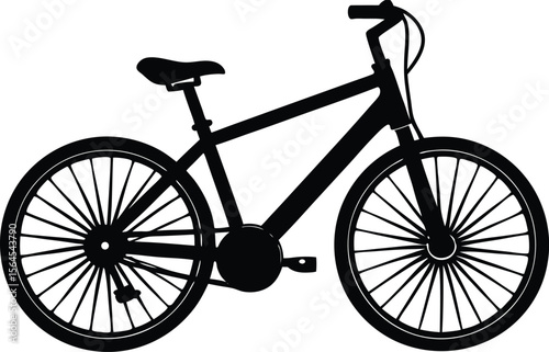 Silhouette of a Bicycle with Wheels and Handlebars Classic Cycling Illustration new 2025 trendy