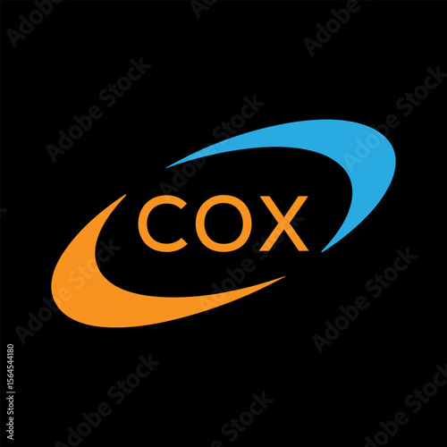 Dynamic Tech Logo Design with COX Letters and Abstract Motion Elements – Modern Business Identity .COX Letter Logo.
