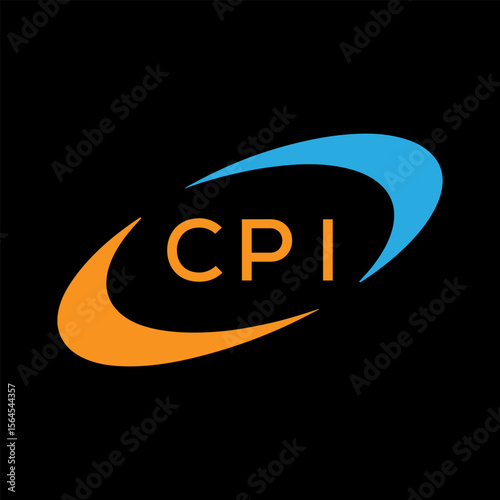 Dynamic Tech Logo Design with CPI Letters and Abstract Motion Elements – Modern Business Identity .CPI Letter Logo.
