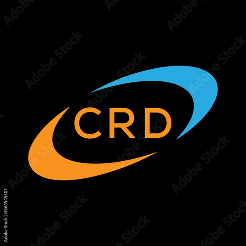 Dynamic Tech Logo Design with CRD Letters and Abstract Motion Elements – Modern Business Identity .CRD Letter Logo.
