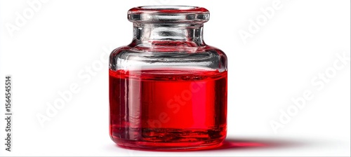 Red liquid on laboratory glass. Science chemistry scientific research. Generative AI technology.	
