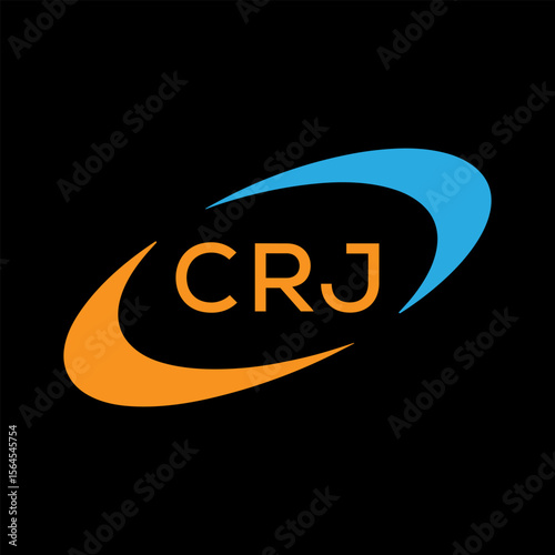Dynamic Tech Logo Design with CRJ Letters and Abstract Motion Elements – Modern Business Identity .CRJ Letter Logo.
