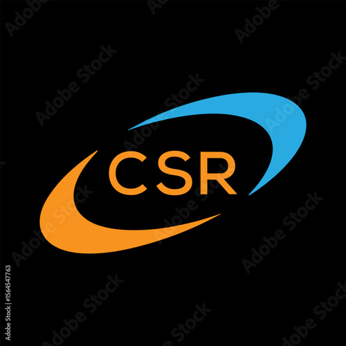 Dynamic Tech Logo Design with CSR Letters and Abstract Motion Elements – Modern Business Identity .CSR Letter Logo.
