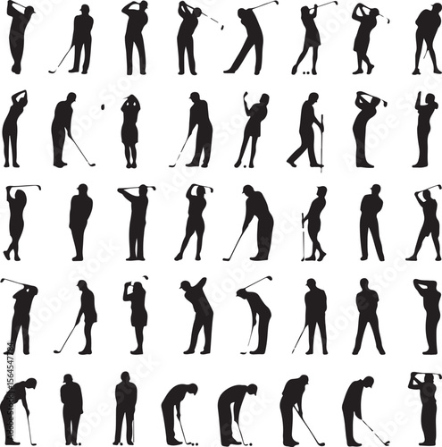 Golfer Swinging Club Silhouette Design

Perfect Golf Shot Vector Illustration

Golfer on Fairway Silhouette Scene

Golf Swing in Motion Silhouette Art

Professional Golfer Pose Vector