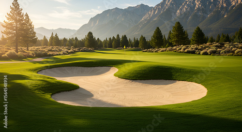 Scenic golf course at sunrise (1)