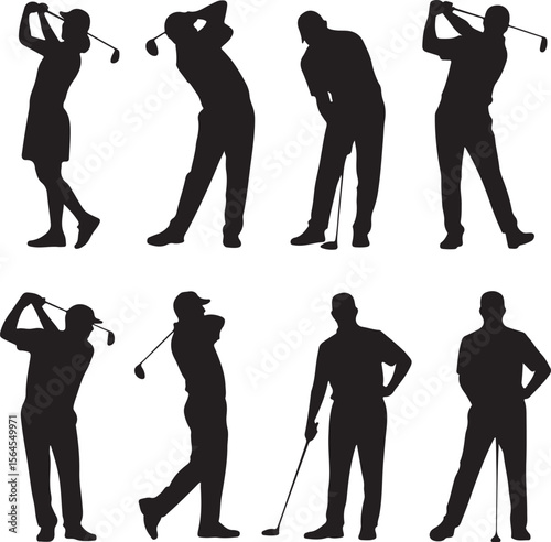 Golfer Swinging Club Silhouette Design

Perfect Golf Shot Vector Illustration

Golfer on Fairway Silhouette Scene

Golf Swing in Motion Silhouette Art

Professional Golfer Pose Vector