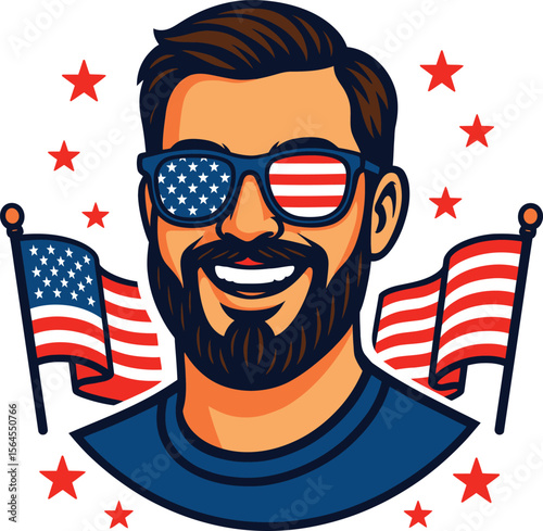 Patriotic USA Icons and Illustrations Collection

